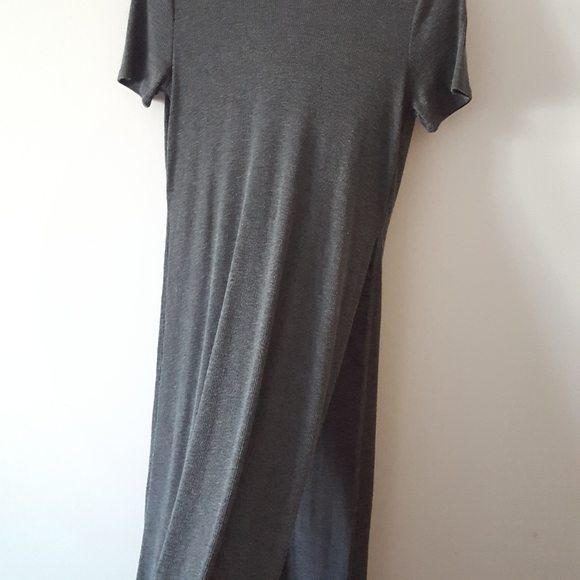 Grey Ribbed Tunic Top Size M - Picture 8 of 10